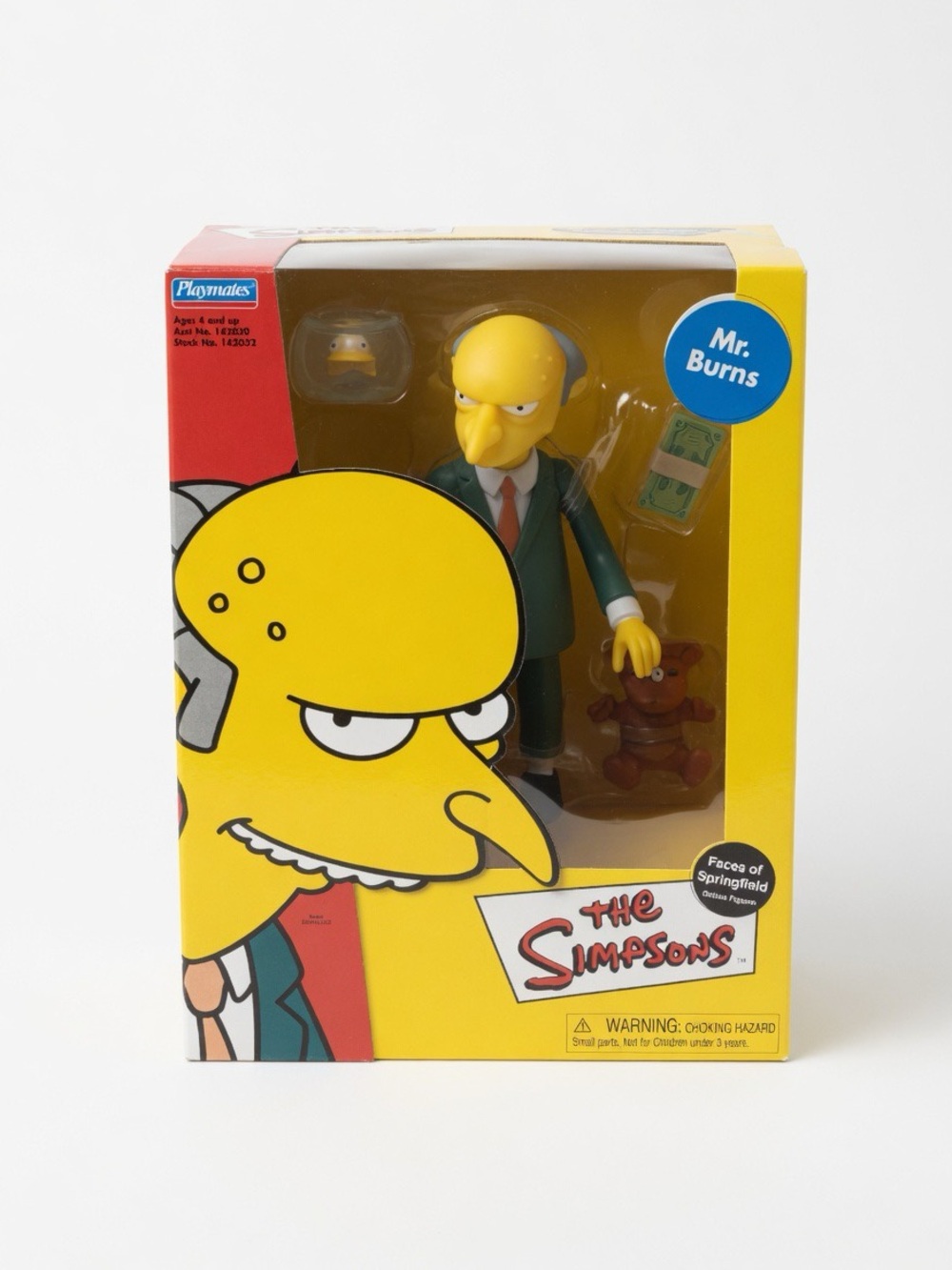 Playmates The Simpsons Mr. Burns Yellow Action Figure